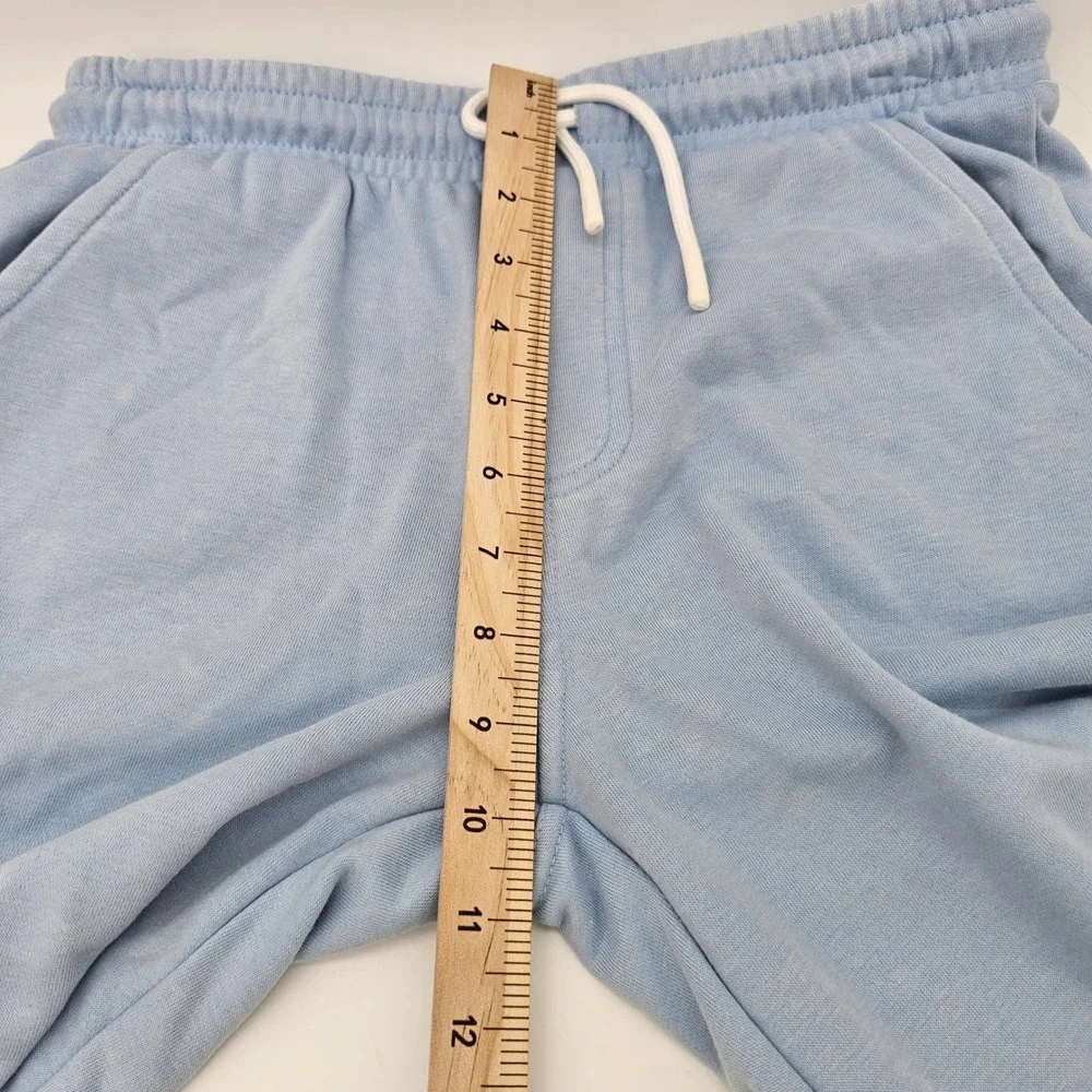 B by Brooks Brothers Boys Knit Shorts Drawstring Acid Wash Light Blue Size 16Y‎